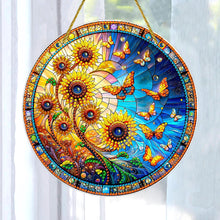 Load image into Gallery viewer, Double Sided Special Shaped Glitter Sunflower 5D DIY Diamond Art Hanging Decor