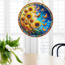 Load image into Gallery viewer, Double Sided Special Shaped Glitter Sunflower 5D DIY Diamond Art Hanging Decor