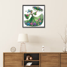 Load image into Gallery viewer, Diamond Painting - Partial Special Shaped - Elegant lady (30*30CM)