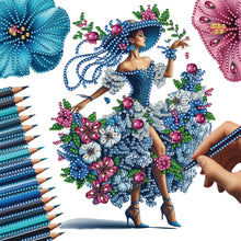 Load image into Gallery viewer, Diamond Painting - Partial Special Shaped - Elegant lady (30*30CM)