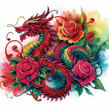 Load image into Gallery viewer, Diamond Painting - Partial Special Shaped - rainbow dragon (30*30CM)