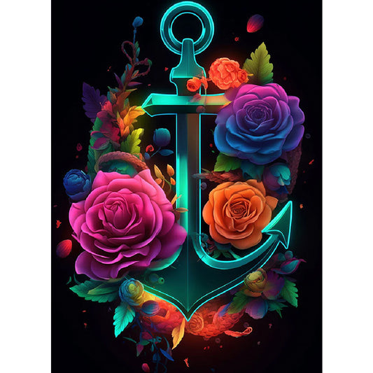 AB Diamond Painting - Full Round - rose anchor (40*55CM)