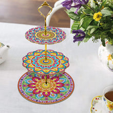 Load image into Gallery viewer, 3 Tier Acrylic Vintage Pattern 5D Diamond Painting Food Serving Tray Art Craft
