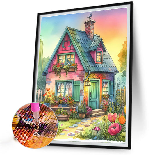 Diamond Painting - Full Round - Colorful courtyard¡¤housing architecture (40*50CM)