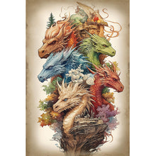 Load image into Gallery viewer, Diamond Painting - Full Round - Ancient Dragons (40*60CM)