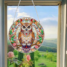 Load image into Gallery viewer, Suncatcher Animal Flower Stained Glass Colorful Diamond Painting Hanging Pendant