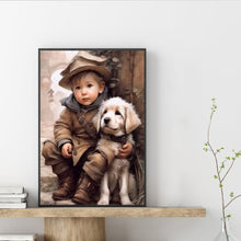 Load image into Gallery viewer, Diamond Painting - Full Square - oil painting sense child (20*30CM)