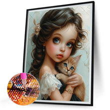 Load image into Gallery viewer, Diamond Painting - Full Round - cat girl (30*40CM)