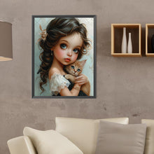 Load image into Gallery viewer, Diamond Painting - Full Round - cat girl (30*40CM)