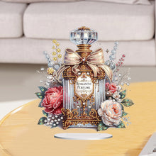 Load image into Gallery viewer, Flower Perfume Special Shaped Diamond Painting Desktop Ornaments Kit Table Decor