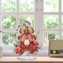 Load image into Gallery viewer, Flower Perfume Special Shaped Diamond Painting Desktop Ornaments Kit Table Decor