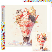 Load image into Gallery viewer, Diamond Painting - Full Square - cat ice cream (40*40CM)