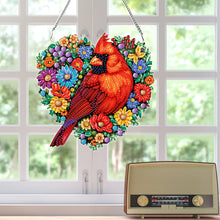 Load image into Gallery viewer, Acrylic Diamond Art Hanging Pendant Bird Diamond Painting Home Decor (Cardinal)