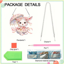 Load image into Gallery viewer, Acrylic Rabbit Diamond Art Hanging Pendant Cute Home Decor (Umbrella Rabbit)
