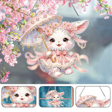 Load image into Gallery viewer, Acrylic Rabbit Diamond Art Hanging Pendant Cute Home Decor (Umbrella Rabbit)