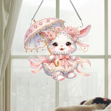 Load image into Gallery viewer, Acrylic Rabbit Diamond Art Hanging Pendant Cute Home Decor (Umbrella Rabbit)