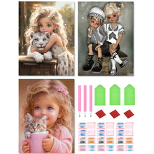 Load image into Gallery viewer, Diamond Painting - Full Round - girl (30*40CM)