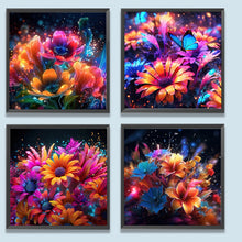 Load image into Gallery viewer, Diamond Painting - Full Round - glow-in-the-dark flowers (30*30CM)