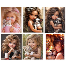 Load image into Gallery viewer, Diamond Painting - Full Round - girl (40*55CM)