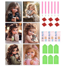 Load image into Gallery viewer, Diamond Painting - Full Round - girl (30*40CM)