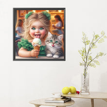 Load image into Gallery viewer, Diamond Painting - Full Round - cute little girl (30*30CM)