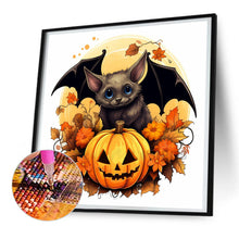 Load image into Gallery viewer, Diamond Painting - Full Round - Pumpkin lantern and little bat (30*30CM)