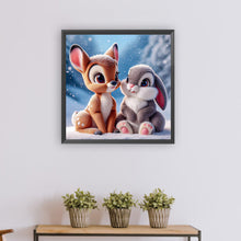 Load image into Gallery viewer, Diamond Painting - Full Round - deer and rabbit (50*50CM)