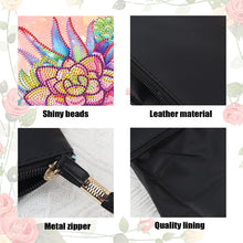 Load image into Gallery viewer, PU Partial Special Shaped Succulent 5D DIY Diamond Painting Wallet Daily Purse