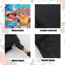 Load image into Gallery viewer, PU Partial Special Shaped Flowers Cow 5D DIY Diamond Painting Wallet Daily Purse