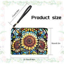 Load image into Gallery viewer, PU Partial Special Shaped Sunflower 5D DIY Diamond Painting Wallet Daily Purse