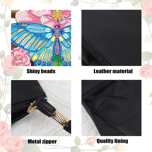 PU Partial Special Shaped Butterfly 5D DIY Diamond Painting Wallet Daily Purse