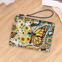 Load image into Gallery viewer, PU Partial Special Shaped Butterfly 5D DIY Diamond Painting Wallet Daily Purse