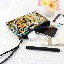 Load image into Gallery viewer, PU Partial Special Shaped Butterfly 5D DIY Diamond Painting Wallet Daily Purse