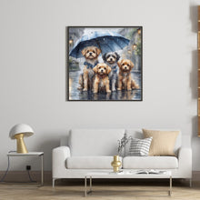 Load image into Gallery viewer, Diamond Painting - Full Round - Cute puppy in the rain (40*40CM)