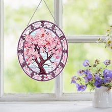 Load image into Gallery viewer, Acrylic Stained Glass Flower Diamond Painting Hanging Pendant Home Decor(Sakura)