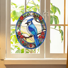 Load image into Gallery viewer, Acrylic Stained Glass Animal Diamond Painting Hanging Pendant (Blue Bird)