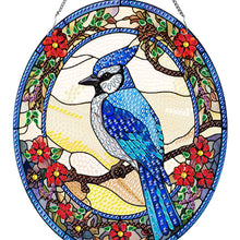 Load image into Gallery viewer, Acrylic Stained Glass Animal Diamond Painting Hanging Pendant (Blue Bird)