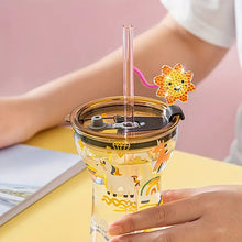 Load image into Gallery viewer, 6/8Pcs Acrylic Silicone Cartoon Diamond Painting Straw Tips Protectors Decor