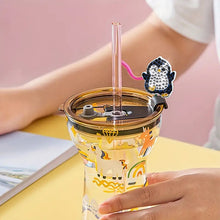 Load image into Gallery viewer, 6/8Pcs Acrylic Silicone Cartoon Diamond Painting Straw Tips Protectors Decor