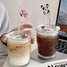 Load image into Gallery viewer, 6/8Pcs Acrylic Silicone Cartoon Diamond Painting Straw Tips Protectors Decor