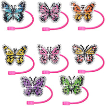 Load image into Gallery viewer, 6/8Pcs Acrylic Silicone Cartoon Diamond Painting Straw Tips Protectors Decor