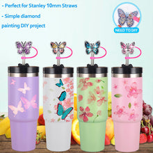 Load image into Gallery viewer, 6/8Pcs Acrylic Silicone Cartoon Diamond Painting Straw Tips Protectors Decor