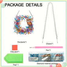 Load image into Gallery viewer, Acrylic Special Shaped Diamond Art Painting Owl Wreath Hanging Sign Decoration