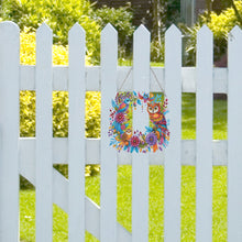Load image into Gallery viewer, Acrylic Special Shaped Diamond Art Painting Owl Wreath Hanging Sign Decoration