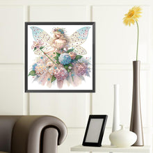 Load image into Gallery viewer, Diamond Painting - Partial Special Shaped - hydrangea butterfly girl (40*40CM)