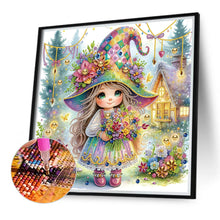 Load image into Gallery viewer, Diamond Painting - Partial Special Shaped - forest curly girl (40*40CM)