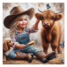 Load image into Gallery viewer, Diamond Painting - Full Round - cowgirl (40*40CM)