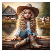 Load image into Gallery viewer, Diamond Painting - Full Round - cowgirl (40*40CM)