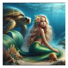 Load image into Gallery viewer, Diamond Painting - Full Round - Mermaid (40*40CM)