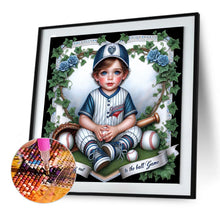 Load image into Gallery viewer, Diamond Painting - Full Round - baseball boy (30*30CM)